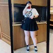 여성 빅사이즈 스커트 주름치마 테니스