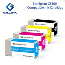 Epson SJIC24P SJIC22P 호환 카트리지 안료 잉크 포함 TM C3520 ColorWorks C3500 시리즈 잉크젯 프린터 용 28ml, SJIC22P K C M Y