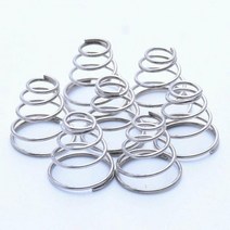 용수철 스프링 304 스테인리스 스틸 압력 타워 원추형 콘 압축 와이어 직경 1mm 1.2mm205540, 2pcs, 1.2x8.5-14x31-7mm
