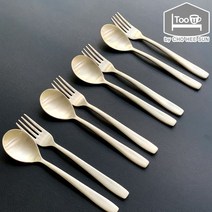 투유바이조희선 방짜유기 디저트 커트러리 세트 4인(8p), 유기