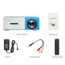 빔프로젝터 스크린 LEJIADA YG300 Pro LED 미니 480x272 픽셀 지원 1080P HDMI USB 오디오 휴대용 홈 미디어 비디오 플레이어, 협력사, 푸른, EU 플러그