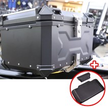 국내 당일 출고 알루미늄 탑박스+고급형 플레이트판+등받이쿠션 X-PARTS 85L, 85리터 블랙