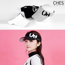 [체스골프-기획상품] 시미즈 여성골프 썬캡모자, FREE, 블랙
