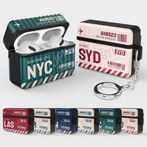 러기지택 티켓 캐리어아머 에어팟 프로 2세대 3세대 케이스 키링 악세사리, 라스베가스, 에어팟2세대/1세대 공용