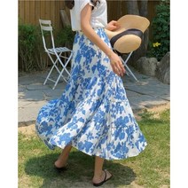 벨라도이 BELLA.DOI A라인 플라워 플레어 롱스커트 (8783418)