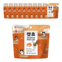고양이 캣쵸60g x 12개 + 사료샘플 4종, 1box, 캣쵸60g(새우) X 12개 + 사료샘플 4종