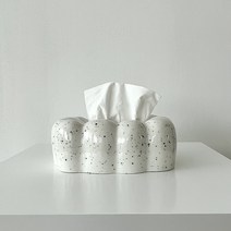 구름 티슈케이스 4컬러 각티슈 휴지 커버 세라믹 소품, 화이트