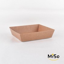 DRP-04 크라프트용기 샌드위치포장용기 사각종이용기 크라프트트레이 햄버거용기 도시락종이용기 일회용사각용기 500개, 백색