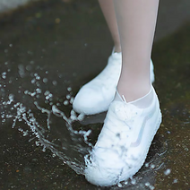 공구알지 신발 비올때 비오는날 실리콘 신발 운동화 방수 커버, 신발방수커버_지퍼형_옐로우_XL