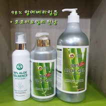뉴셀테라피 호호바스토리 98%호호바 알로에 겔 에센스 200ml 500ml 호호바오일이함유 촉촉함이 오래지속+시트마스크5장