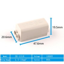 정션박스 분전함T형 고전력 분배기 빠른 와이어 커넥터 100A/1000V 2.5-10mm2 60A/400V 1-6mm2 션트 정션, 03 ZK-1310_01 5PCS