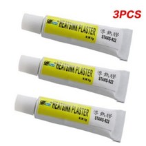 실리콘 서멀 고열 내열 구리스 오일 3pcs 열 붙여 넣기 그리스 전도성 접착제 방열판 석고 접착제 접착제 칩 vga ram led 쿨러 라디에이터 냉각 좋은 점도, 3개