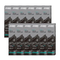 2080 퓨어 블랙치약 차콜 프레쉬민트 숯치약, 12개, 125g