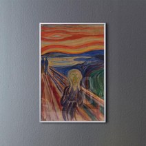 아트박스/꾸밈 pq031-에드바르뭉크_절규_중형메탈액자, 그레이