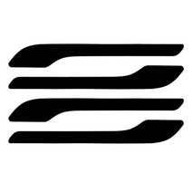 Tesla Model 3 2021 액세서리 용 자동차 도어 핸들 랩 커버 탄소 섬유 ABS 보호대 스티커 Model3 Model Y 3 For Auto, 매트 블랙