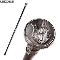 지팡이 독수리 머리 럭셔리 워킹 스틱 지팡이 남자 패션 장식 산책 스틱 늑대 머리 우아한 손 지팡이 빈티, 02 Wolf Head