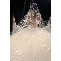 면사포 웨딩 베일 웨딩 면사포 셀프 웨딩 면사포 샴페인 웨딩 베일 초롱초롱 한국식 진주 레이스 큐빅 사 신부 앤티크 컬렉션-61142, 옵션01, 175cm 이상