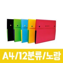 청운 12분류 도큐멘트 화일 .노랑 A4.1개 링바인더 블로터 파일철 D 북커버 포트폴리오제본