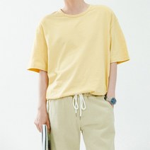 남자 여자 무지티 10컬러 라운드 반팔 티셔츠
