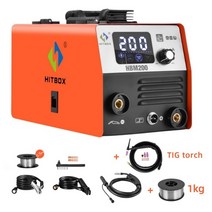 co2용접기 HITBOX 가정용 MIG 3 in HBM200 반자동 MMA/ARC TIG 용접기 인버터 미그 가스리스 휴대용-216, 3.17V with 1.5kg wire, 1개