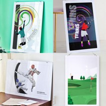 건강한 운동 테니스 태권도 골프 필라테스 야구 축구 이미지 행잉아크릴액자, 01. 야구선수_타자(사각세로대형)_타입1