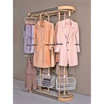 회전행거 드레스룸 시스템 이중 행거 공간활용행거, (112x49x190또는210cm)4극