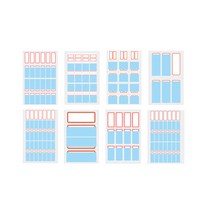 대진상사 견출지 보호용네임스티커(18종택1), 4001(적), 1포