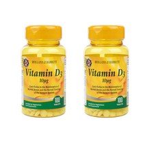 영국 홀랜드앤바렛 비타민D3 10ug 100정 2병