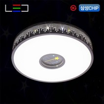 국내산 LED방등 뉴원형 50W 주광색 삼성LED칩 KS 별모양 아이방 조명 /토탈, 하늘색, 1