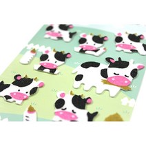 핸디몰 펠트스티커모음(동식물 곤충모음), 밀크카우(젖소)757