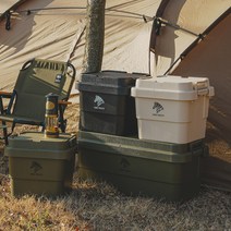 카모프로젝트 캠핑 카고 수납 박스 스태킹, 시그니처 카키