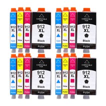 hp 912xl 912 카트리지 hp officejet 8010 8012 8013 8014 8015 8017 8018 8020 8022 8023 8024 8025 8026 8028, 협력사, 4세트