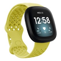 워치스트랩 Fitbit versa 3 용 실리콘 손목 밴드 액세서리 스트랩 팔찌 고무 루프 소프트 3/sense, 27 Custard 1_01 S
