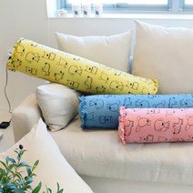 퍼피 알러지케어 바디필로우 롱쿠션 솜포함 긴베개, 블루