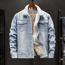 [해외] 오토바이 바이크 바이커 Mcikkny 남성 겨울 따뜻한 청바지 재킷 남성 크기 M-5XL 방풍 용 양털 안감 열 데님 재킷