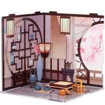 악마 재배의 그랜드 마스터 MDZS 아크릴 배경 피규어 가구와 인형 집 DIY 고대 장면 소품 카사, 04 B left