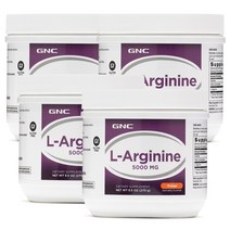 GNC 엘아르기닌 5000MG 파우더 오렌지 9.5oz (270g) 4개