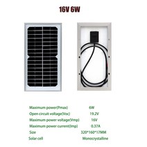 아파트 태양광 설치 가정용 발전 미니 미니 유리 태양 전지 패널 3w 4w 6w 10w, 16v 6w