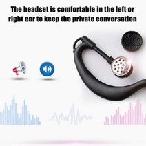 2 핀 이어폰 헤드셋 PTT MIC Covert Acoustic Tube Baofeng BF-888S 무전기 인터폰 용