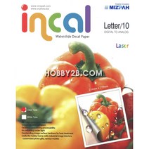 LSDECALT/ 레이저프린터용 투명 물전사지(레터사이즈 279mmX216mm 10매)