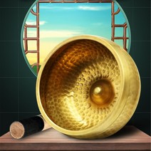 건강한 치유 명상 요가 휴식 차크라 균형 네팔 수제를 위한 링감 기호가 있는 간다라 티베트 노래 그릇, 10cm4.0인치, 씨엔