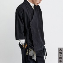 복고풍 빈티지 도포 삼베옷 면마소재 남성 계량 생활한복 여름법복 개량 사물놀이복