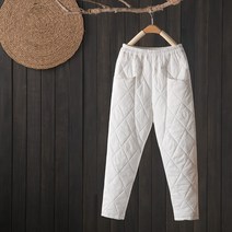 웰론 패딩 솜바지겨울 빅사이즈 누빔 일자 배기 팬츠