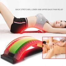 제이와이홀딩스 굽은등 지압 돌기 마사지기 허리 스트레칭기구, 그린, 1개