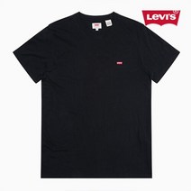 리바이스 남여공용 스몰로고 블랙 반팔 티셔츠 55605-0009