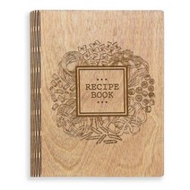 WOXTEED A5 쓰기용 빈 나무 레시피 북 19.1 x 15.2cm7.5 6인치 - 필기 레시피를 위한 80장이 있는 요리 책 하드커버 가족 주방 저널 및 키퍼 그린 61050, Sand