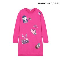 마크제이콥스키즈 여아 스팽글 장식 롱 티셔츠(핑크)