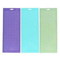 커팅매트 투명 깔판 고무 재단 교체 커팅 매트 접착제 Non-Slip Gridded Silhouette 엣과 호환 Cameo Cricut Cut Machine 플로터 기계 탐색, [02] 12x4.5in 3PCS