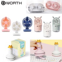 오리 지우개 책상 미니청소기+ 탁상용 미니선풍기 set, 큐티오리 화이트