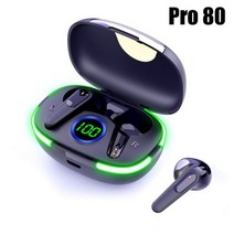 원래 TWS 프로 80 이어폰 블루투스 헤드폰 마이크 LED 디스플레이 Fone 무선, Pro 80 Earbuds, Pro 80 Earbuds 558326